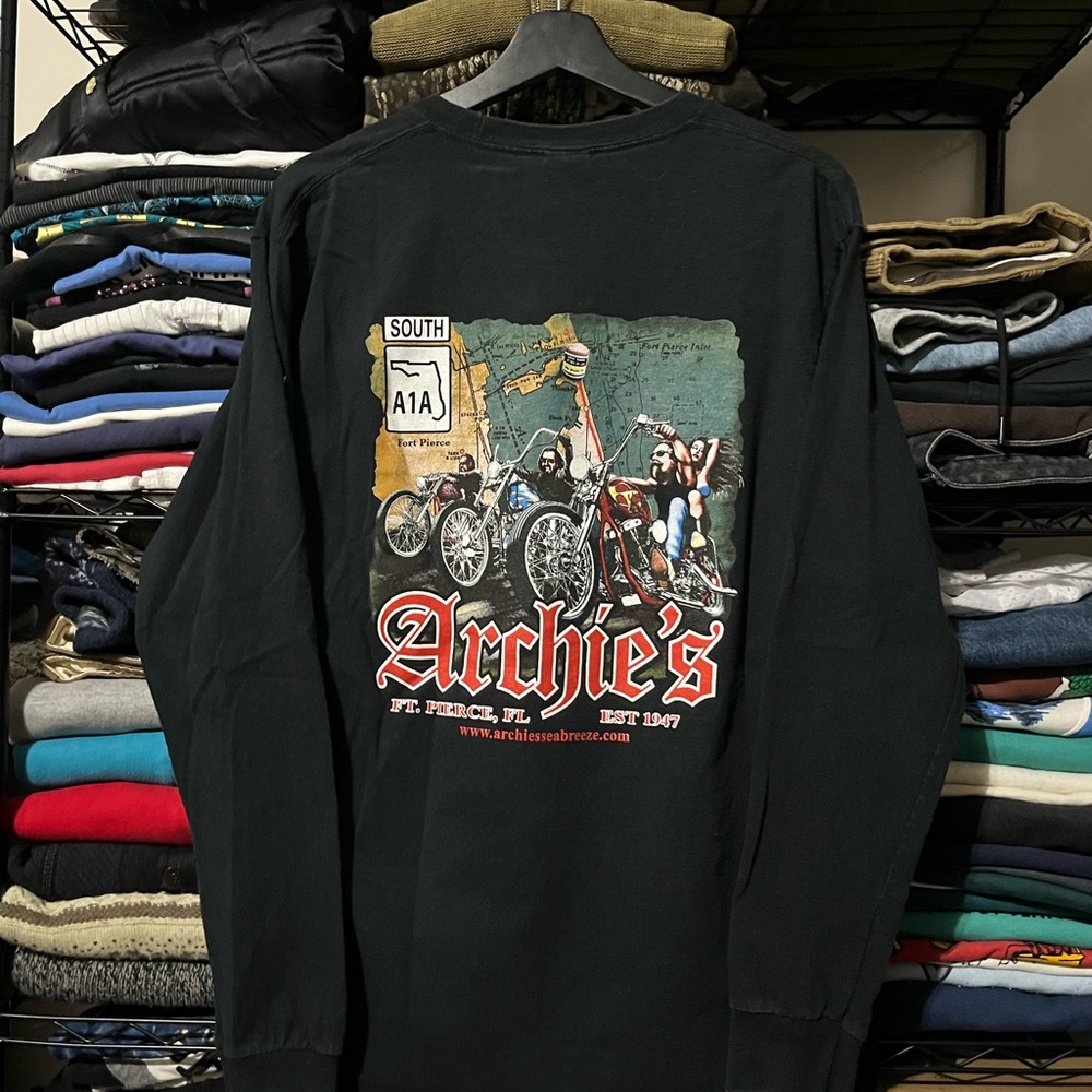Archie's Black Graphic Long Sleeve Tee